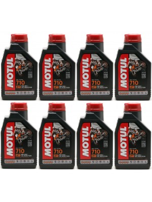 Motul 710 2T vollsynthetisches Motorrad Motoröl 8x 1l = 8 Liter