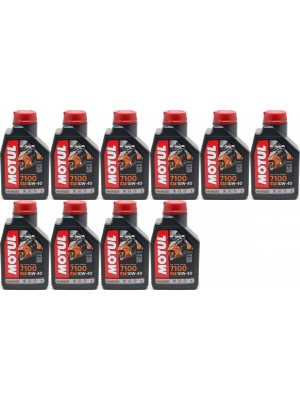 Motul 7100 ester 10W-40 4T Motorrad Motoröl 10x 1l = 10 Liter