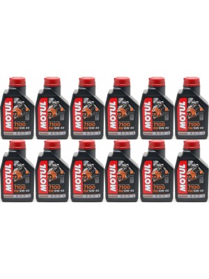 Motul 7100 ester 10W-40 4T Motorrad Motoröl 12x 1l = 12 Liter