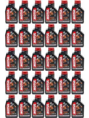 Motul 7100 ester 10W-40 4T Motorrad Motoröl 30x 1l = 30 Liter