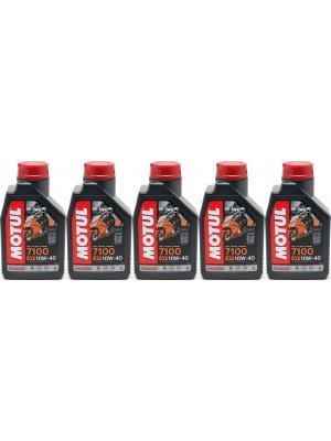 Motul 7100 ester 10W-40 4T Motorrad Motoröl 5x 1l = 5 Liter