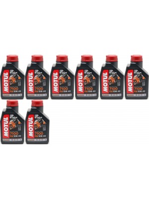 Motul 7100 ester 10W-40 4T Motorrad Motoröl 8x 1l = 8 Liter