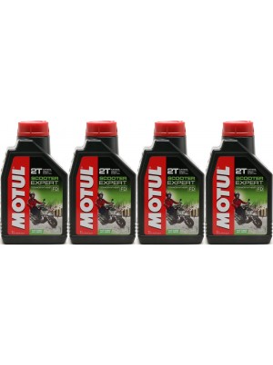 Motul Scooter Expert 2T teilsynthetisches Motorrad Motoröl 4x 1l = 4 Liter