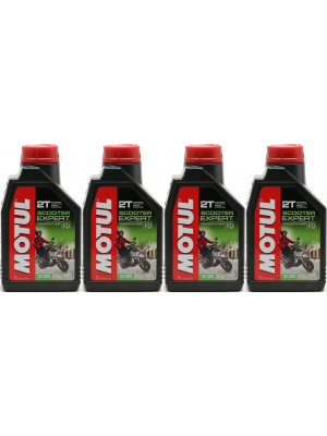 Motul Scooter Expert 2T teilsynthetisches Motorrad Motoröl 4x 1l = 4 Liter