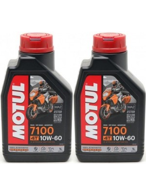 Motul 7100 ester 10W-60 4T Motorrad Motoröl 2x 1l = 2 Liter