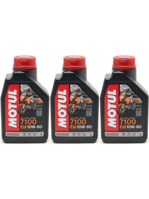 Motul 7100 ester 10W-60 4T Motorrad Motoröl 3x 1l = 3 Liter