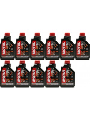 Motul Scooter Power 4T 5W-40 MA Motorrad Motoröl 11x 1l = 11 Liter