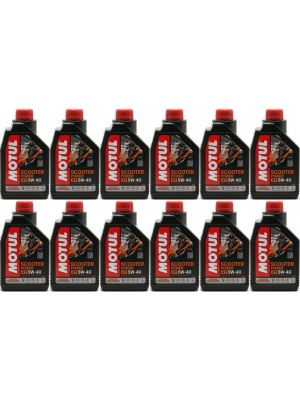 Motul Scooter Power 4T 5W-40 MA Motorrad Motoröl 12x 1l = 12 Liter