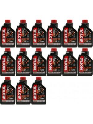 Motul Scooter Power 4T 5W-40 MA Motorrad Motoröl 15x 1l = 15 Liter