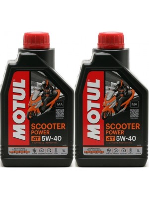 Motul Scooter Power 4T 5W-40 MA Motorrad Motoröl 2x 1l = 2 Liter