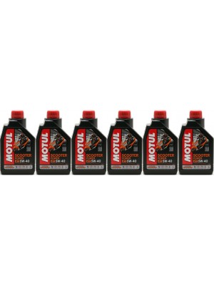 Motul Scooter Power 4T 5W-40 MA Motorrad Motoröl 6x 1l = 6 Liter