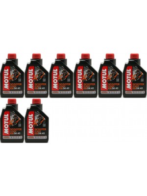 Motul Scooter Power 4T 5W-40 MA Motorrad Motoröl 8x 1l = 8 Liter