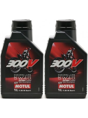 Motul 300V 4T Factory Line 5W40 Off Road Motorrad Motoröl 2x 1l = 2 Liter