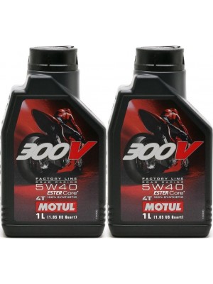 Motul 300V Factory Line Road Racing 5W40 4T Motorrad Motoröl 2x 1l = 2 Liter