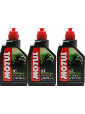 Motul Scooter Expert 4T 10W-40 MA Motorrad Motoröl 3x 1l = 3 Liter