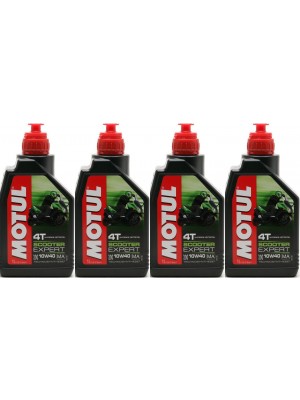 Motul Scooter Expert 4T 10W-40 MA Motorrad Motoröl 4x 1l = 4 Liter
