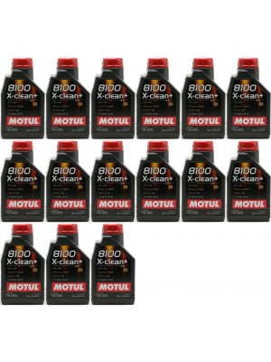 Motul 8100 X-clean + 5W-30 Motoröl 15x 1l = 15 Liter