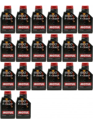 Motul 8100 X-clean + 5W-30 Motoröl 20x 1l = 20 Liter