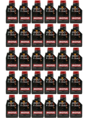 Motul 8100 X-clean + 5W-30 Motoröl 30x 1l = 30 Liter