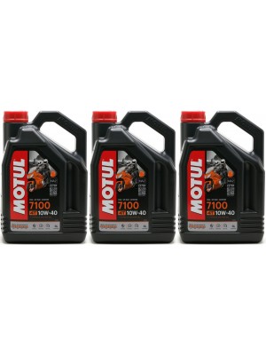 Motul 7100 ester 10W-40 4T Motorrad Motoröl 3x 4l = 12 Liter