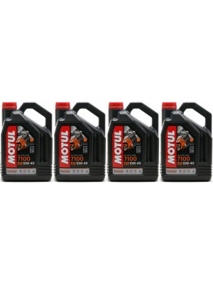 Motul 7100 ester 10W-40 4T Motorrad Motoröl 4x 4l = 16 Liter