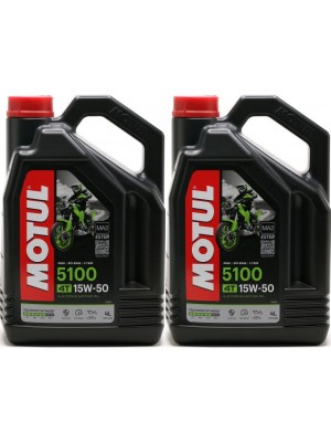 Motul 5100 ester 15W-50 4T Motorrad Motoröl 2x 4l = 8 Liter