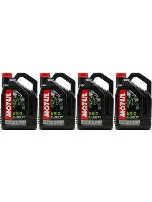 Motul 5100 ester 15W-50 4T Motorrad Motoröl 4x 4l = 16 Liter