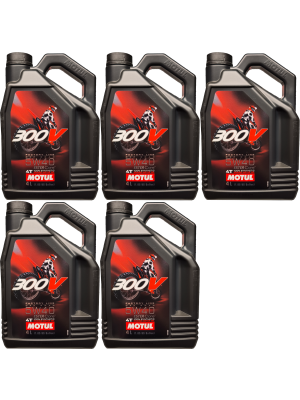 Motul 300V 4T Factory Line 5W-40 Off Road Motorrad Motoröl 5x 4l = 20 Liter