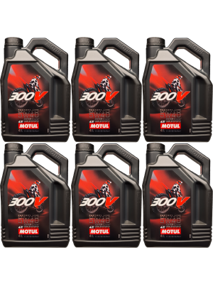 Motul 300V 4T Factory Line 5W-40 Off Road Motorrad Motoröl 6x 4l = 24 Liter