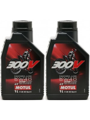 Motul 300V 4T Factory Line 5W-40 Off Road Motorrad Motoröl 2x 4l = 8 Liter