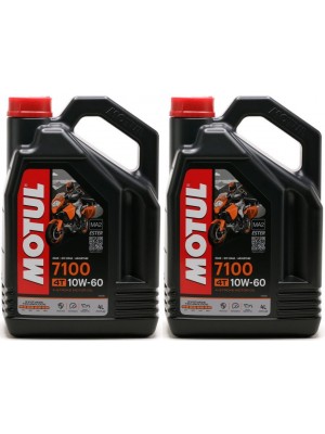 Motul 7100 ester 10W-60 4T Motorrad Motoröl 2x 4l = 8 Liter