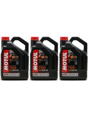 Motul 7100 ester 10W-60 4T Motorrad Motoröl 3x 4l = 12 Liter