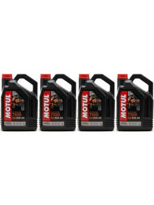 Motul 7100 ester 10W-60 4T Motorrad Motoröl 4x 4l = 16 Liter