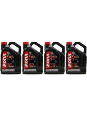 Motul 7100 ester 10W-60 4T Motorrad Motoröl 4x 4l = 16 Liter