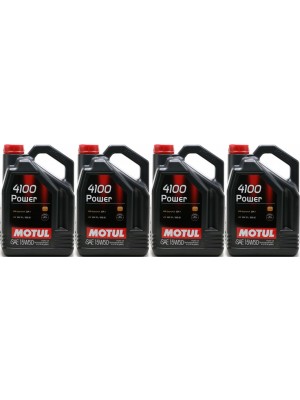 Motul 4100 Power 15W-50 Motoröl 4x 5 = 20 Liter
