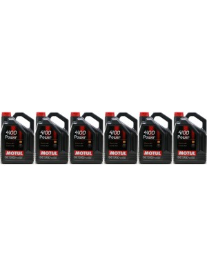 Motul 4100 Power 15W-50 Motoröl 6x 5 = 30 Liter