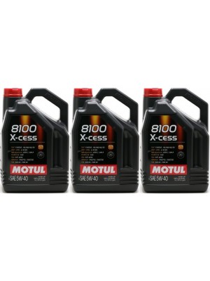 Motul 8100 X-cess 5W-40 Motoröl 3x 5 = 15 Liter