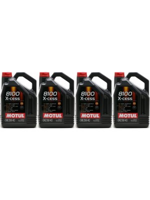 Motul 8100 X-cess 5W-40 Motoröl 4x 5 = 20 Liter