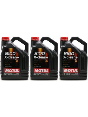 Motul 8100 X-clean + 5W-30 Motoröl 3x 5 = 15 Liter