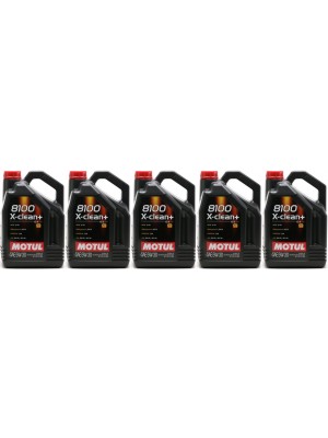 Motul 8100 X-clean + 5W-30 Motoröl 5x 5 = 25 Liter