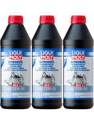 Liqui Moly 3658 Getriebeöl GL5 75W-80 3x 1l = 3 Liter