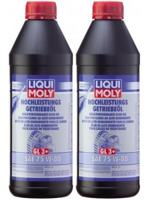 Liqui Moly 4427 Hochleistungs Getriebeöl GL3+ SAE 75W-80 2x 1l = 2 Liter