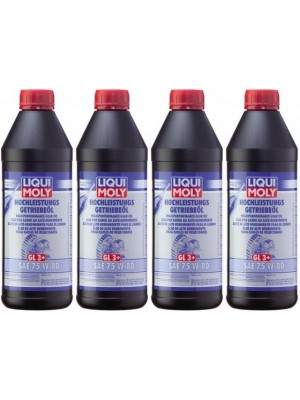 Liqui Moly 4427 Hochleistungs Getriebeöl GL3+ SAE 75W-80 4x 1l = 4 Liter