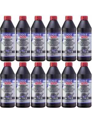 Liqui Moly 1414 Vollsynthetisches Getriebeöl GL5 SAE 75W-90 12x 1l = 12 Liter