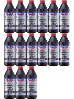 Liqui Moly 1414 Vollsynthetisches Getriebeöl GL5 SAE 75W-90 15x 1l = 15 Liter