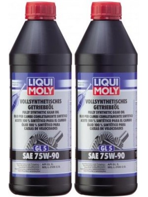 Liqui Moly 1414 Vollsynthetisches Getriebeöl GL5 SAE 75W-90 2x 1l = 2 Liter
