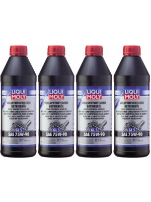 Liqui Moly 1414 Vollsynthetisches Getriebeöl GL5 SAE 75W-90 4x 1l = 4 Liter