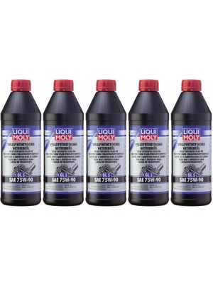 Liqui Moly 1414 Vollsynthetisches Getriebeöl GL5 SAE 75W-90 5x 1l = 5 Liter