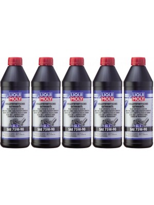 Liqui Moly 1414 Vollsynthetisches Getriebeöl GL5 SAE 75W-90 5x 1l = 5 Liter