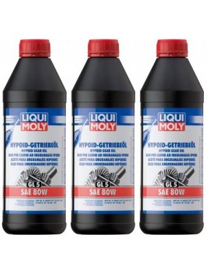 Liqui Moly 1025 Hypoid Getriebeöl GL5 SAE 80W 3x 1l = 3 Liter